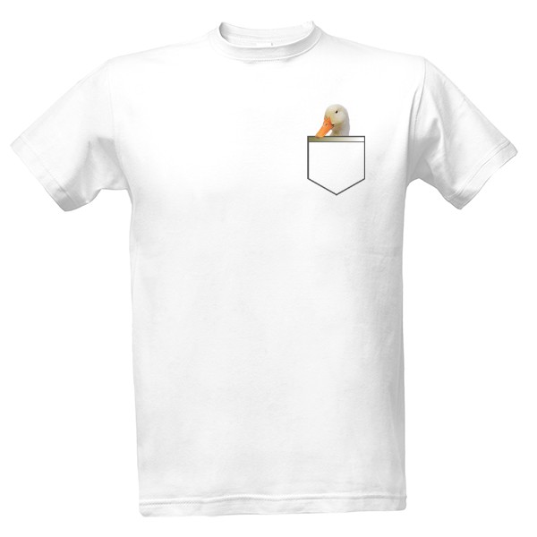 Tričko s potiskem Husa v kapse