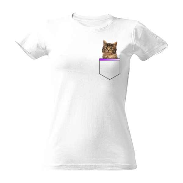 Tričko s potiskem Kotě v kapse